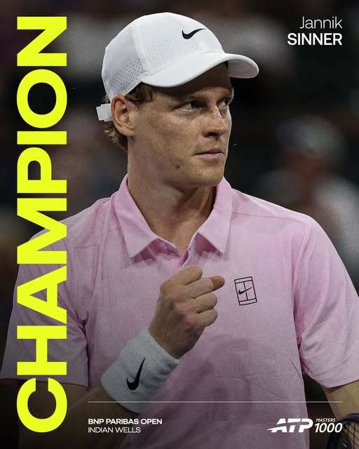 Jannik Sinner l-a învins pe Daniil Medvedev şi a câştigat Mastersul 1000 de la Indian Wells pentru prima dată în carieră