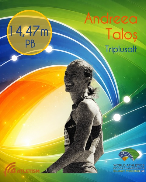 Atletism, CM de sală: Elena Taloş, locul 9 şi Alexia Ioana Dospin, locul 13, la triplusalt