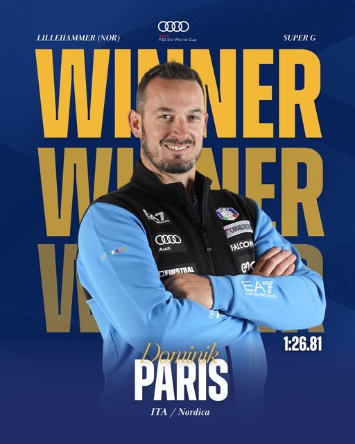 Schi alpin: Dominik Paris a câştigat proba de super-G de Kvitfjell, a doua zi după victoria de la coborâre