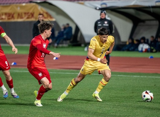 Naţionala U20 a pierdut la limită, scor 0-1, în faţa Poloniei primul meci din luna martie