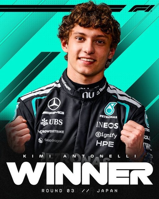 UPDATE - Formula 1: După Grand Prix-ul Chinei, Kimi Antonelli s-a impus şi la Marele Premiu al Japoniei