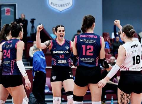 Volei feminin: Vicecampioana CSO Voluntari, victorie cu Dinamo Bucureşti în primul meci al semifinalelor Diviziei A