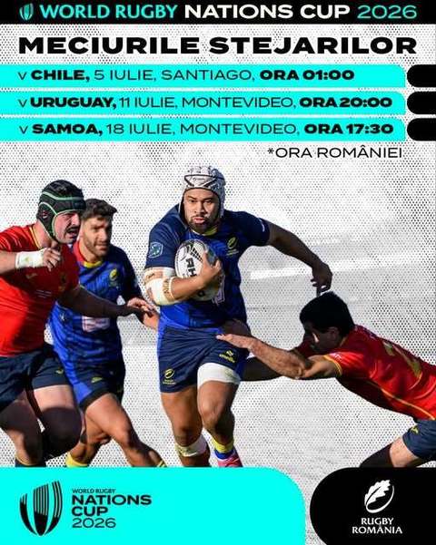 World Rugby Nations Cup debutează în luna iulie cu meciuri în America de Nord şi America de Sud. Stejarii întâlnesc Chile, Uruguay şi Samoa