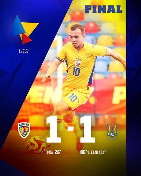 Euro U19 2026:  Egal cu Ucraina, scor 1-1, şi România a terminat Turul de Elită pe ultimul loc