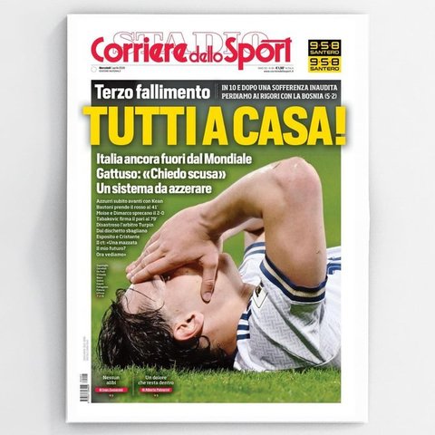 Italia a ratat calificarea la CM: „Apocalipsa continuă”, „un coşmar fără sfârşit”, „prăbuşirea totală a unui sistem” - ce spun presa italiană şi internaţională