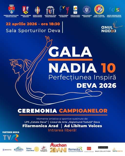 Gimnastică: Emilia Eberle, Dumitriţa Turner şi Georgeta Gabor vor fi prezente la Gala „Nadia 10 – Perfecţiunea inspiră” 