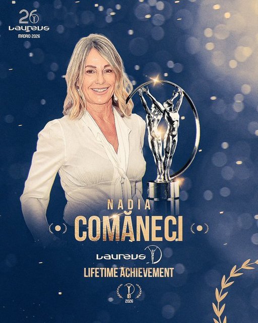 Nadia Comăneci, premiul pentru întreaga activitate la Gala Laureus - FOTO