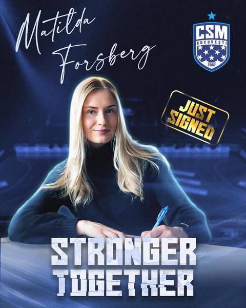 Handbal feminin: Extrema suedeză Matilda Sofia Forsberg, de la Gloria Bistriţa la CSM Bucureşti
