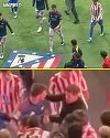 Liga Campionilor: Giuliano şi Diego Simeone, furioşi după ce un fundaş de la Arsenal a călcat pe sigla echipei Atletico - VIDEO
