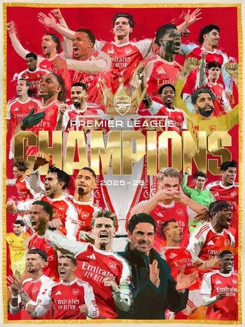 Arsenal Londra este noua campioană a Angliei, după ce Manchester City a remizat cu Bournemouth. Este primul titlu pentru Arsenal după 22 de ani