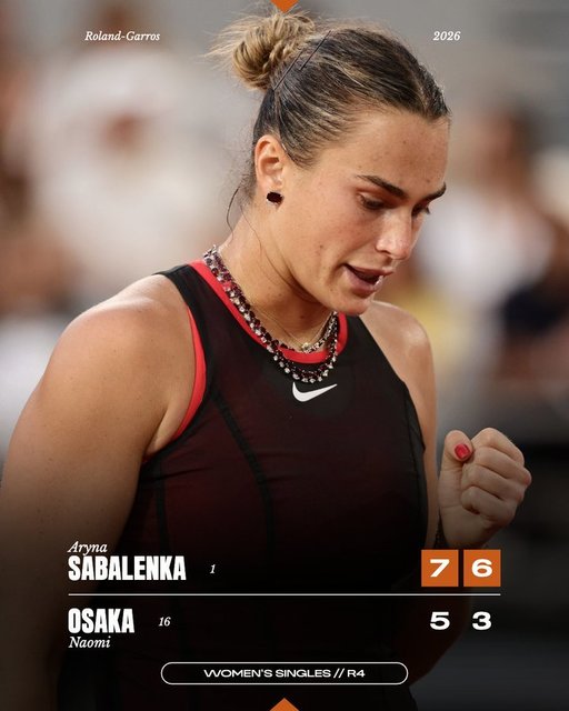 Arina Sabalenka a eliminat-o pe Naomi Osaka şi s-a calificat în sferturi la Roland-Garros
