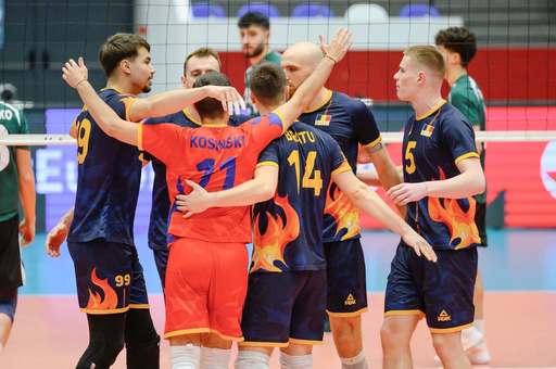 Volei masculin: România – Spania, scor 3-2, în al patrulea meci din European League, la turneul de la Mioveni