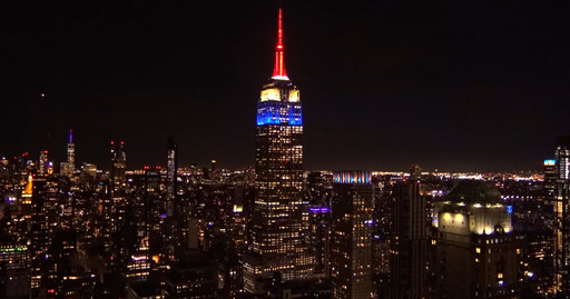 Empire State Building, în culorile Franţei după victoria francezilor împotriva Senegalului la Cupa Mondială de fotbal - VIDEO