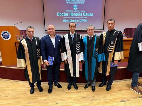Mihai Covaliu, distins cu titlul de Doctor Honoris Causa la Centrul Universitar Piteşti - Politehnica Bucureşti 