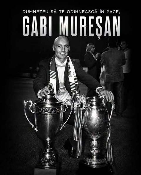 CFR Cluj, după decesul lui Gabi Mureşan: Ne vei lipsi, Gabi! Ne lipseşti deja şi încă nu conştientizăm că nu mai eşti printre noi!