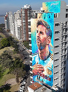 Argentina: O pictură murală cu Lionel Messi, restaurată la Rosario - VIDEO