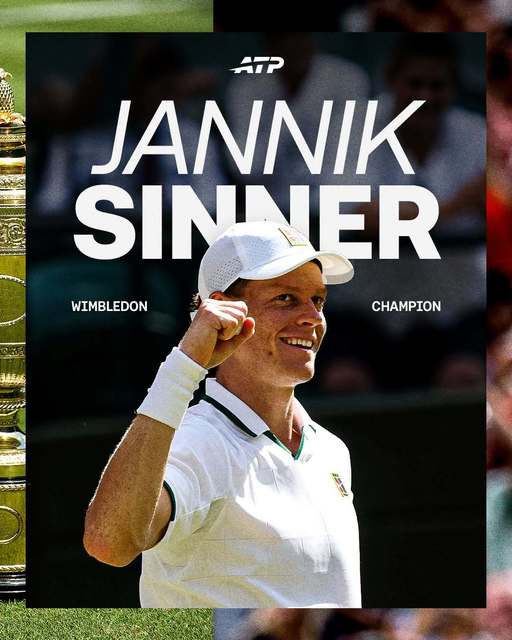 UPDATE - Sinner l-a învins pe Zverev şi şi-a păstrat titlul de la Wimbledon după un meci maraton / Celebrităţi la finală: Ben Stiller, Jennifer Lopez, Nicole Kidman