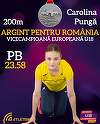Atletism: Carolina Pungă, vicecampioană europeană de junioare la doar 15 ani