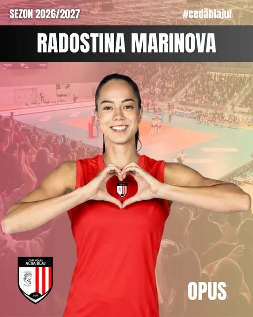 Volei feminin: Jucătoarea bulgară Radostina Marinova va evolua la CSM Volei Alba Blaj