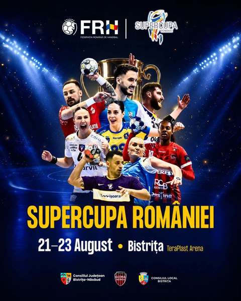 Handbal: Turneele Supercupei României, la feminin şi masculin, găzduite de Bistriţa, între 21-23 august