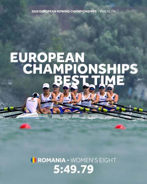 Canotaj: Echipajul feminin de 8+1, performanţă în cursa preliminară din cadrul Europenelor de la Varese. Româncele au dominat cursa şi au stabilit un nou record al Campionatelor Europene