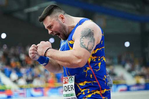 Atletism: Rareş Toader, locul 5 în finală la aruncarea greutăţii, la Campionatele Europene de la Birmingham