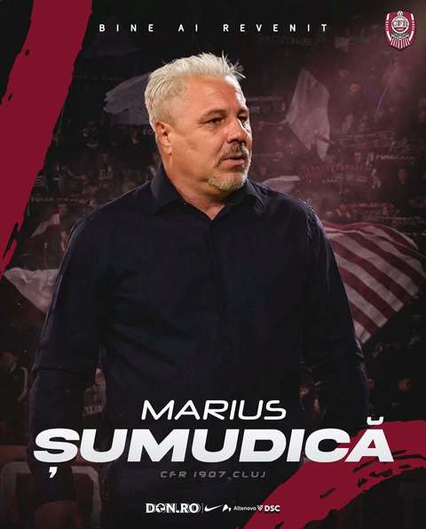 Marius Şumudică a preluat conducerea tehnică a echipei CFR Cluj