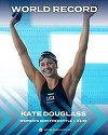 Nataţie: Două recorduri mondiale într-o singură zi la proba de 50 m stil liber pentru Kate Douglass
