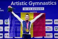 Gimnastică: Junioara Aniela Tudor, aur la sărituri la CE de la Zagreb. Este singura  medalie a României la această ediţie