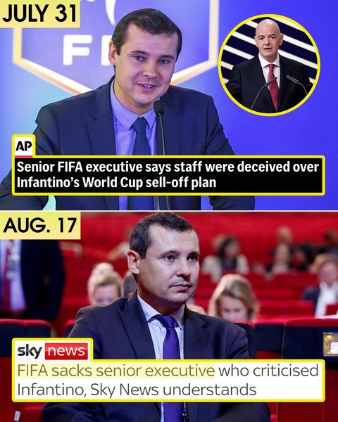 Kevin Lamour, directorul de operaţiuni al FIFA, demis din funcţie după ce l-a criticat pe Gianni Infantino
