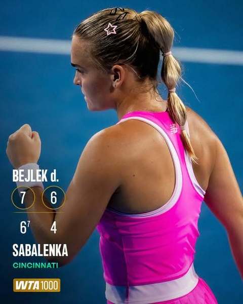 Tenis: nouă evoluţie dezamăgitoare pentru Sabalenka, eliminată de jucătoarea clasată pe locul 35 WTA în optimi la Cincinnati