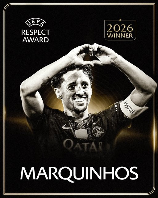Marquinhos, primul câştigător al premiului „UEFA Respect: Dincolo de joc”