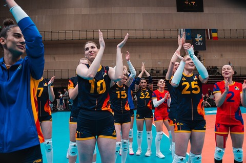 Volei feminin: România încheie participarea la Campionatul European cu o victorie, 3-0 în faţa Spaniei