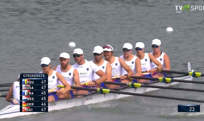 Canotaj: România a câştigat al treilea aur mondial la Amsterdam, cu barca de 8+1 mixt. Simona Radiş şi Adriana Adam au scris istorie