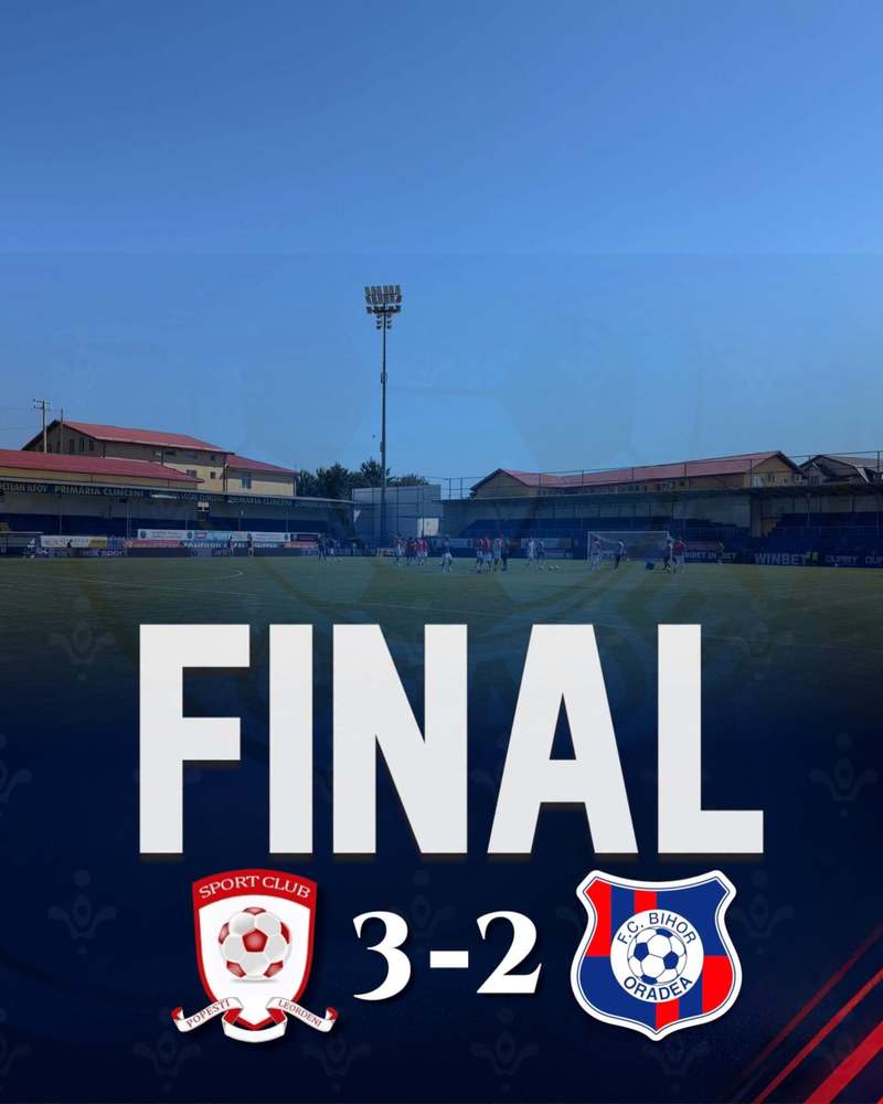 Liga 2: SC Popeşti Leordeni-FC Bihor Oradea, scor 3-2