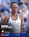 Condusă cu 5-0 în primul set, Qinwen Zheng o învinge pe Iga Swiatek şi se califică în sferturile de finală ale US Open