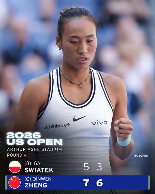 Condusă cu 5-0 în primul set, Qinwen Zheng o învinge pe Iga Swiatek şi se califică în sferturile de finală ale US Open