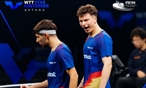 Tenis de masă: Eduard Ionescu şi Darius Movileanu, aur la dublu masculin la WTT Star Contender Astana