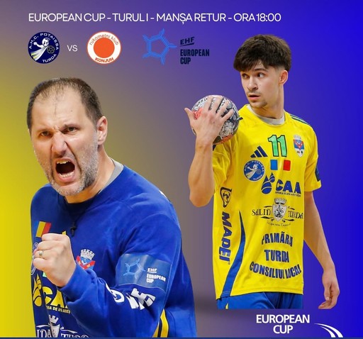 Handbal masculin: Potaissa Turda se califică în turul II al European Cup cu dublă victorie în faţa echipei RK Konjuh Živinice