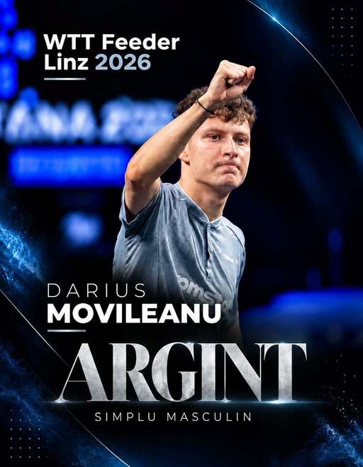 Tenis de masă: Darius Movileanu, medalie de argint la WTT Feeder Linz 2026