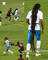 Rapunzel pe terenul de fotbal. Un jucător din Anguilla a provocat două eliminări. Adversarii l-au tras de codiţele împletite - VIDEO