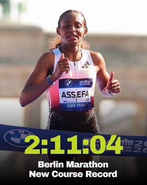 Atletism: Tigst Assefa a câştigat Maratonul de la Berlin, în ciuda unei rupturi de tendon achilian