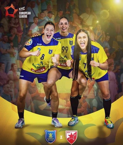 Handbal feminin: Corona Braşov, victorie cu Steaua Roşie Belgrad în turul II al European League