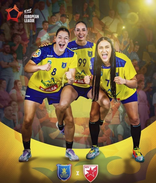 Handbal feminin: Corona Braşov, victorie cu Steaua Roşie Belgrad în turul II al European League