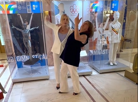 Nadia Comăneci a dansat charleston cu Teodora Ungureanu, ca în urmă cu cinci decenii – VIDEO