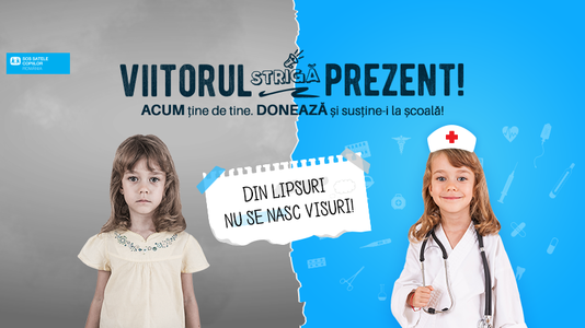 COMUNICAT DE PRESĂ: “VIITORUL STRIGĂ PREZENT!” O campanie SOS Satele Copiilor România pentru susţinerea la şcoală a 200 de copii