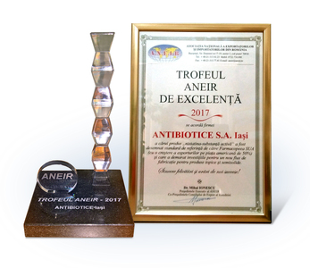 COMUNICAT DE PRESĂ: Compania Antibiotice premiată la Gala ANEIR pentru calitatea produsului
 Nistatină - standard de referinţă la nivel mondial