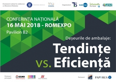 COMUNICAT DE PRESĂ: Conferinţa Naţională “Deşeurile de ambalaje: Tendinţe vs. Eficienţă”