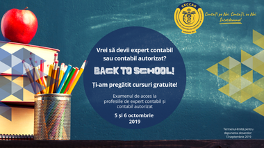 COMUNICAT DE PRESĂ: Vrei să devii expert contabil sau contabil autorizat? Back to school! Ţi-am pregătit cursuri gratuite!