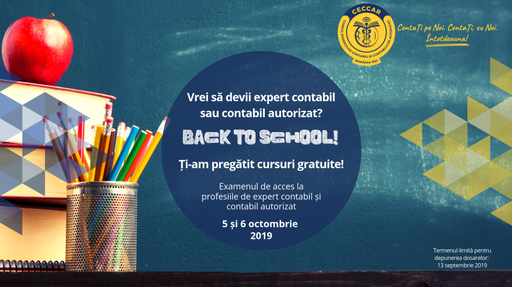 COMUNICAT DE PRESĂ: Vrei să devii expert contabil sau contabil autorizat? Back to school! Ţi-am pregătit cursuri gratuite!